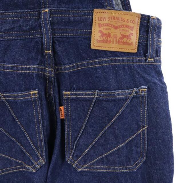 リーバイス オレンジタグ カットオフ オーバーオール w25 インディゴ Levi's レディース   【230401】 3