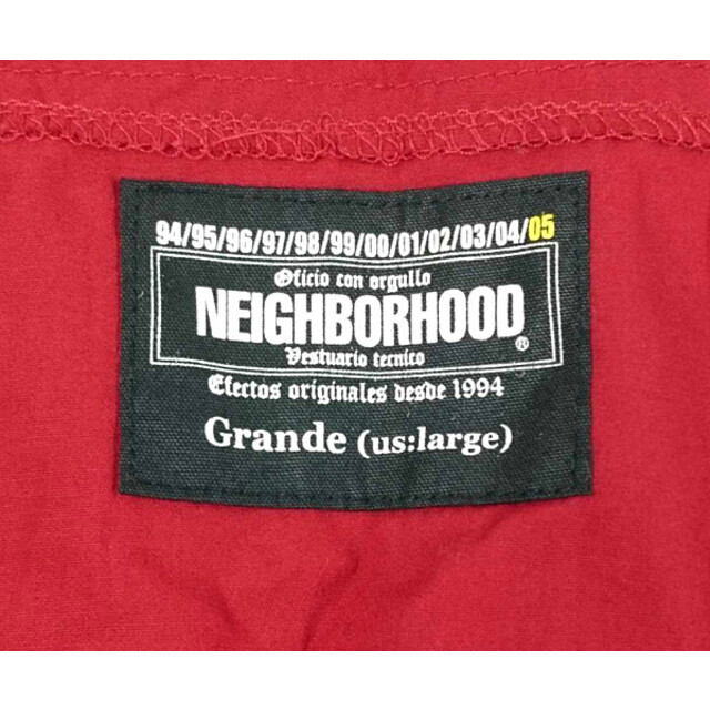 NEIGHBORHOOD(ネイバーフッド)のNEIGHBORHOOD ネイバーフッド 初期 05SS 薄手 タイパンツ 赤系 サイズL 正規品 / B918 メンズのパンツ(その他)の商品写真