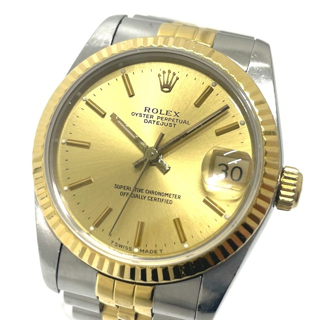 ロレックス ROLEX デイトジャスト 31 コンビ 68273 自動巻き 腕時計 SS/YG シルバー/ゴールド