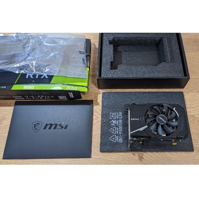 ほぼ新品　MSI GeForce RTX 3050 AERO ITX 8G OC スマホ/家電/カメラのPC/タブレット(PCパーツ)の商品写真