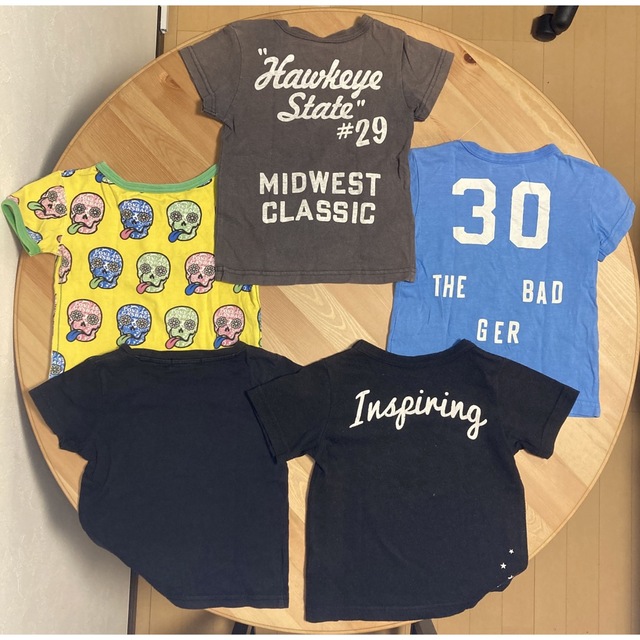 JUNK STORE(ジャンクストアー)のキッズ　ロックテイスト　Tシャツ　90cm　男の子　5点まとめ売り キッズ/ベビー/マタニティのキッズ服男の子用(90cm~)(Tシャツ/カットソー)の商品写真