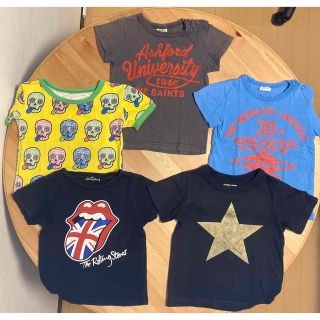 ジャンクストアー(JUNK STORE)のキッズ　ロックテイスト　Tシャツ　90cm　男の子　5点まとめ売り(Tシャツ/カットソー)