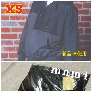 ミニマル(mnml)の【mnml】XS  フーディ ナイロン プルオーバー ブラックパーカ(パーカー)