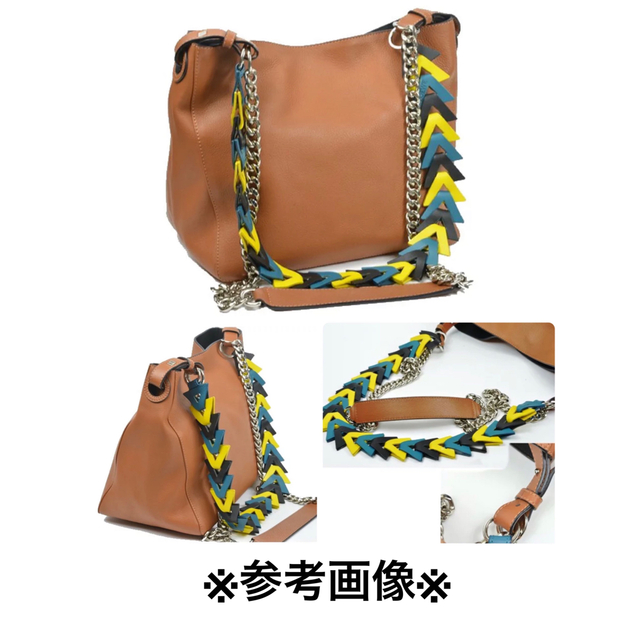 未使用☆美品☆ロエベ☆Vバケットチェーンショルダーバッグ☆ブラウン