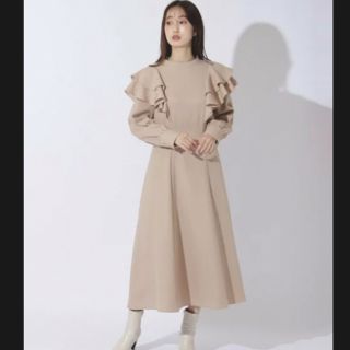 ウィルセレクション(WILLSELECTION)のウィルセレクション肩ラッフルワンピース (ロングワンピース/マキシワンピース)