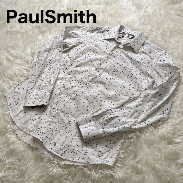 Paul Smith(ポールスミス)のポールスミス　長袖シャツ　総柄　パズル柄　花柄　Lサイズ　メンズ メンズのトップス(Tシャツ/カットソー(七分/長袖))の商品写真