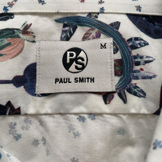 Paul Smith(ポールスミス)のポールスミス　長袖シャツ　総柄　パズル柄　花柄　Lサイズ　メンズ メンズのトップス(Tシャツ/カットソー(七分/長袖))の商品写真