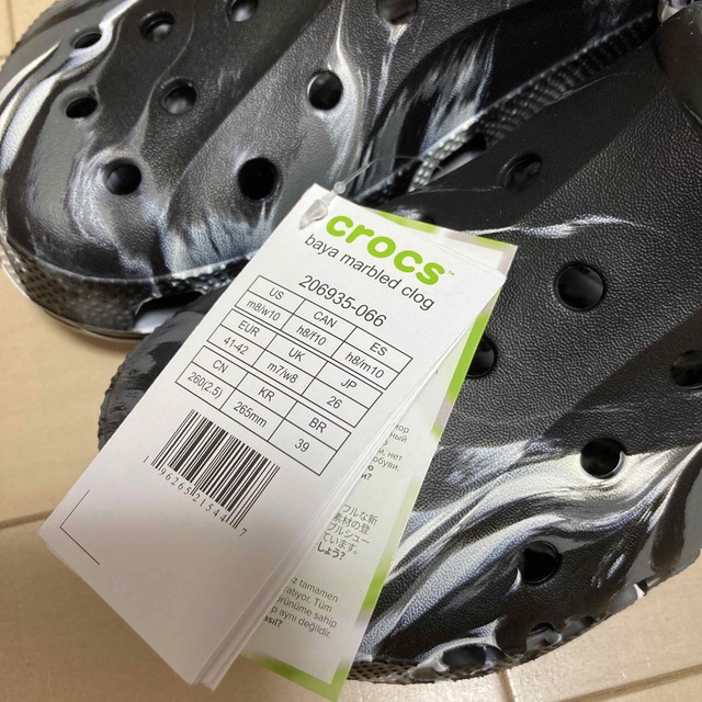 crocs(クロックス)の新品 26㎝ クロックス バヤ マーブルド クロッグ メンズの靴/シューズ(サンダル)の商品写真