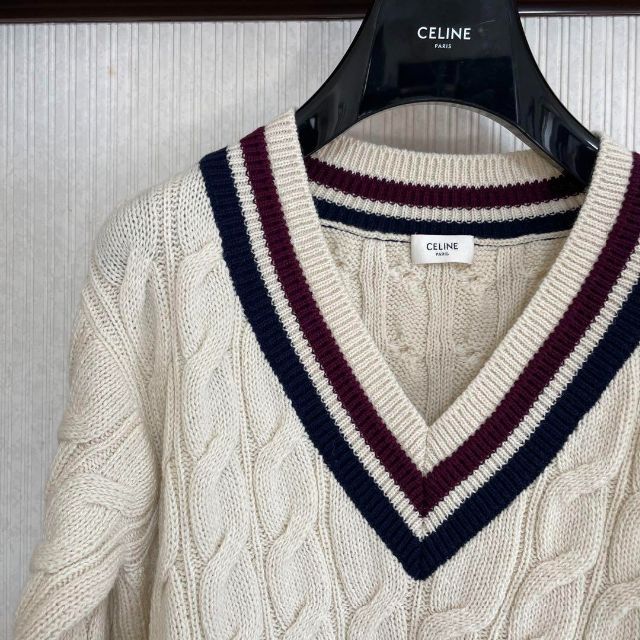 天然石ターコイズ celine 20ss セリーヌ ニット セーター マリン | www