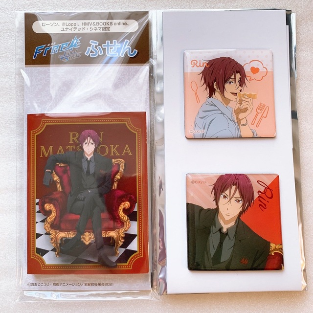 Free! 松岡凛 まとめ売り アメぬい アクリルスタンド 缶バッジ 素敵な 松岡凛 まとめ売り