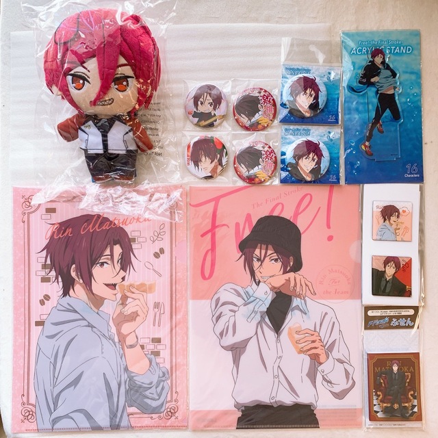 Free! 松岡凛 まとめ売り アメぬい アクリルスタンド 缶バッジ