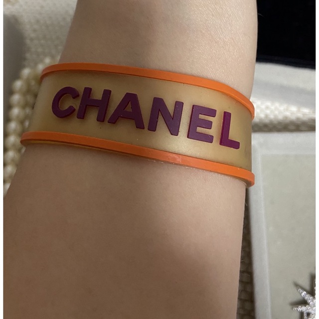 返品交換不可】 Chanel シャネル シャネル ラバーブレスレット SS