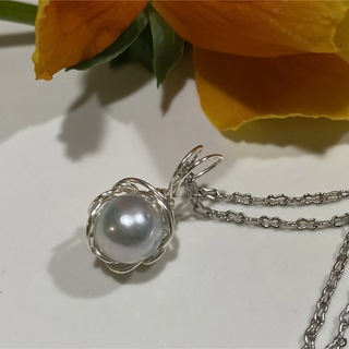 最終値下げ❣️  No.9  あこや真珠のネックレス　ナチュラル(ネックレス)