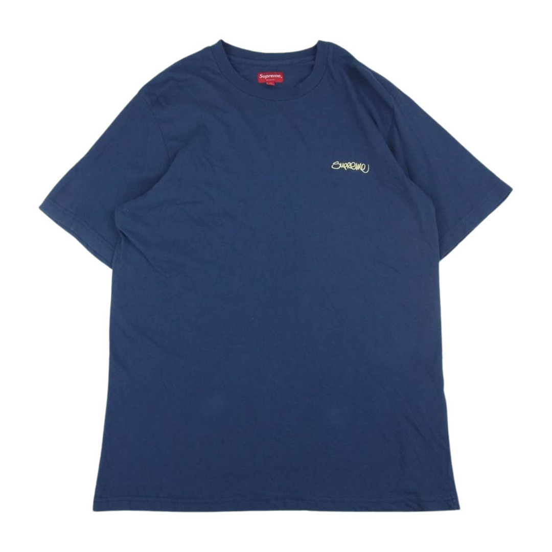 Supreme シュプリーム 22SS Washed Handstyle S/S Top ウォッシュド ハンドスティル エスエス 半袖 Tシャツ ネイビー系 M