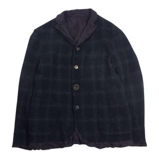 カラー(kolor)のkolor カラー 10AW 10WCM-J01101 縮絨 ウール ウィンドペーン チェック ジャケット ブラック系 1【中古】(その他)