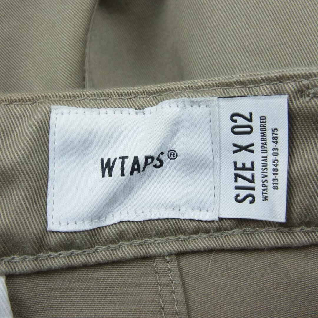 2ウエストWTAPS ダブルタップス 19AW 192WVDT-PTM06 KHAKI TROUSERS COPO TWILL ツイル カーキ トラウザー チノパンツ ベージュ系 2