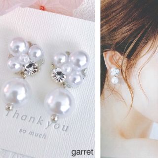 パールイヤリング　パールピアス　シルバー　結婚式　ブライダル　ウェディング(ピアス)