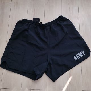 ミリタリー(MILITARY)のarmy ショートパンツ　ブラック　ナイロン素材(ショートパンツ)