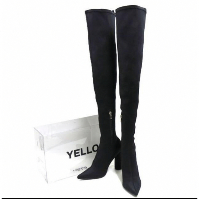 YELLO BLACK ニーハイブーツ