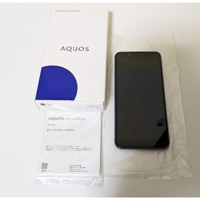 SHARP(シャープ)の★新品未使用★AQUOS sense3  basic　ブラック スマホ/家電/カメラのスマートフォン/携帯電話(スマートフォン本体)の商品写真