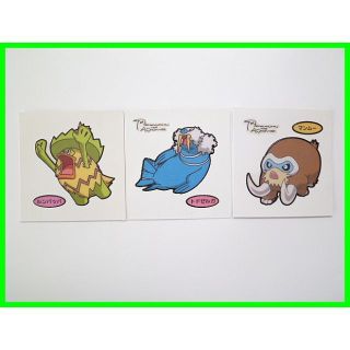 67 ポケモンデコキャラシール68弾ルンパッパ＆75弾トドガゼル＆92弾マンムー(その他)