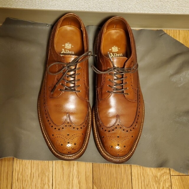 オールデン 97641 US6 1/2D alden カーフロングウイングチップ 【2022