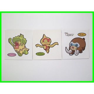 68 ポケモンデコキャラシール 68弾ルンパッパ＆73弾ヤジロン＆92弾マンムー(その他)