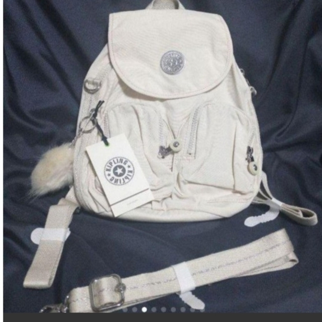 kipling(キプリング)の新品 キプリング 2ウェイ ミニリュック ショルダーバッグ ホワイト 白 レディースのバッグ(リュック/バックパック)の商品写真