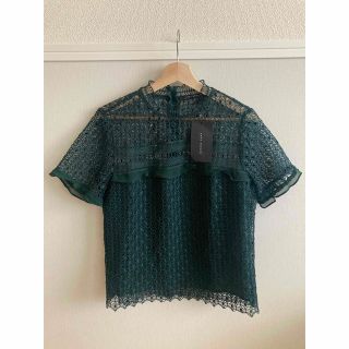 ザラ(ZARA)の【新品・未使用】ZARA レースブラウス(シャツ/ブラウス(半袖/袖なし))