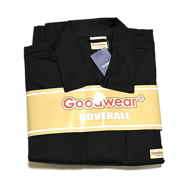 GOOD WEAR(グッドウェアー)の【新品】Goodwear グッドウエア カバーオール つなぎ ブラック 黒 L メンズのジャケット/アウター(カバーオール)の商品写真