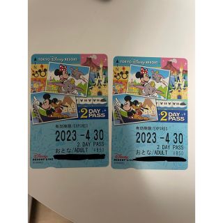 ディズニー(Disney)のディズニーリゾートライン 2day フリー切符 2枚セット(その他)