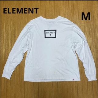 エレメント(ELEMENT)のELEMENT 長袖Tシャツ　M  白(Tシャツ(半袖/袖なし))
