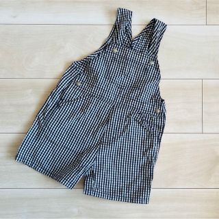 ベビーギャップ(babyGAP)の【美品】baby gap オーバーオール  チェック　80(カバーオール)