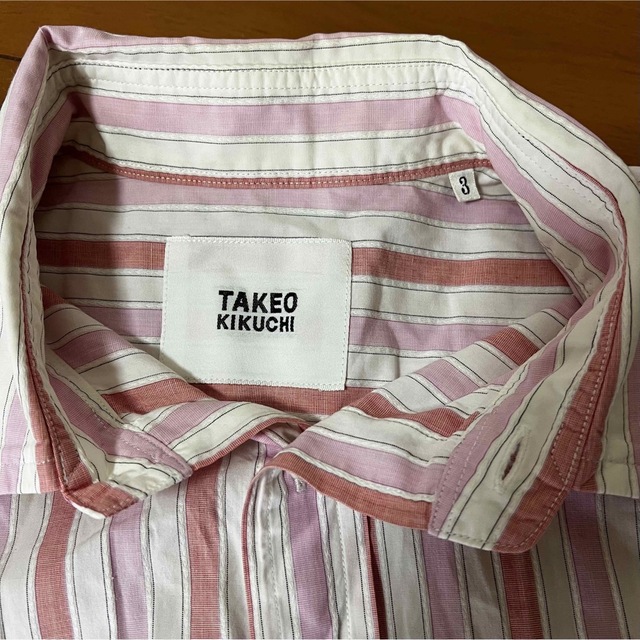 TAKEO KIKUCHI(タケオキクチ)のTAKEO KIKUCHI タケオ キクチ ストライプ 長袖シャツ メンズのトップス(シャツ)の商品写真