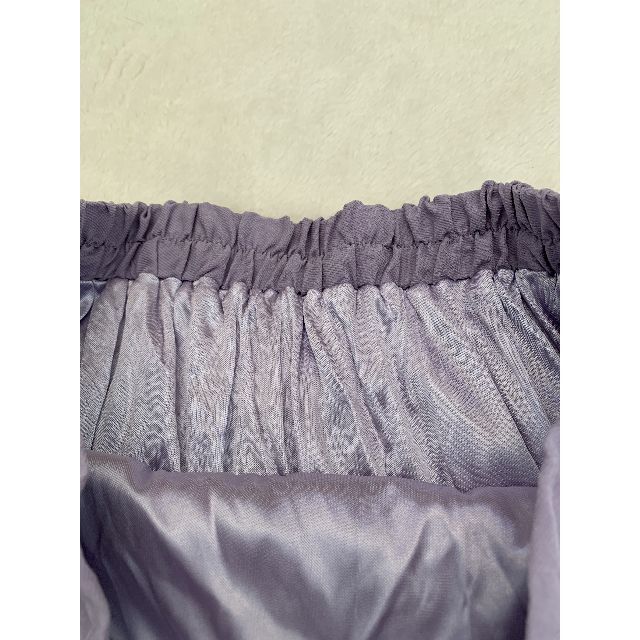 Re:EDIT(リエディ)の【キレイな配色☆】Re:EDIT　リエディ　ロングスカート　ゴム　紫　パープル レディースのスカート(ロングスカート)の商品写真