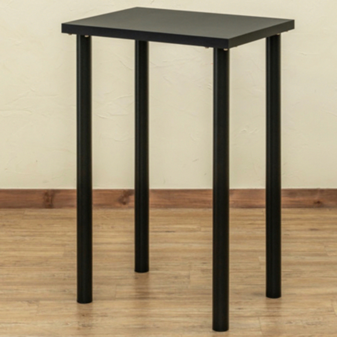 フリーバーテーブル 60×45cm ブラック インテリア/住まい/日用品の机/テーブル(バーテーブル/カウンターテーブル)の商品写真