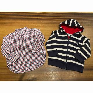 プチバトー(PETIT BATEAU)のセット販売　男の子　女の子　パーカー　シャツ　プチバトー　ラルフ(Tシャツ/カットソー)