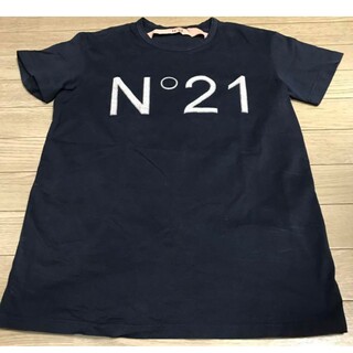 ヌメロヴェントゥーノ(N°21)のN°21⭐️ネイビーTシャツシルバーロゴ入りサイズ36(Tシャツ(半袖/袖なし))