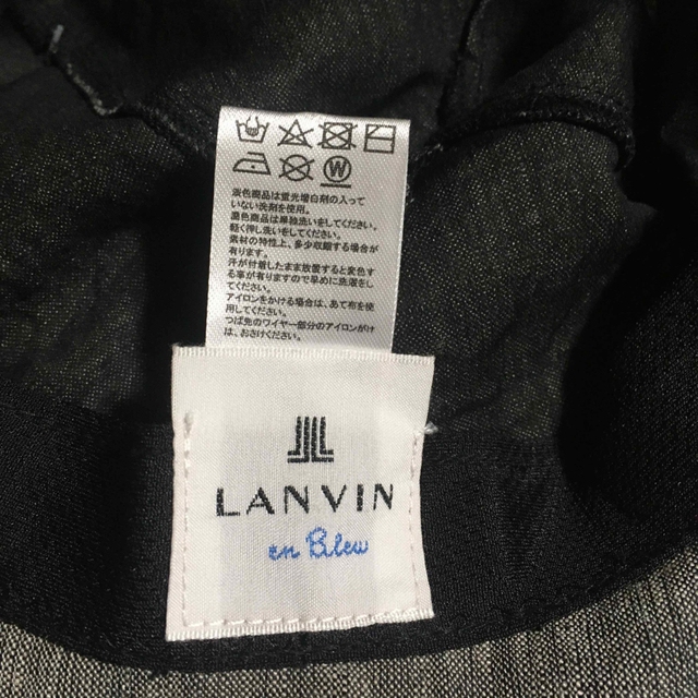 LANVIN en Bleu(ランバンオンブルー)のLANVIN en Bleu ランバンオンブルー 麻 帽子 グレー レディースの帽子(ハット)の商品写真