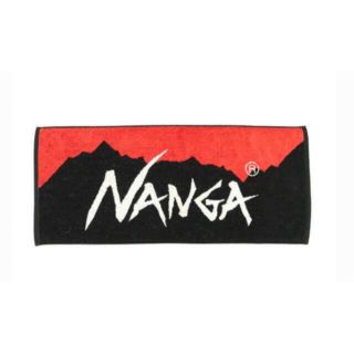 ナンガ(NANGA)のNANGAナンガ　ロゴフェイスタオル RED×BLK レッド　アウトドア　タオル(その他)