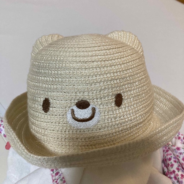西松屋(ニシマツヤ)の麦わら帽子　42cm キッズ/ベビー/マタニティのこども用ファッション小物(帽子)の商品写真