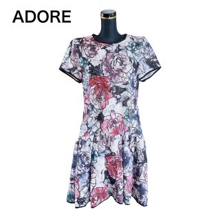 極美品☆ADORE アドーア　フォレスタレースワンピース　ショルダーカット　38