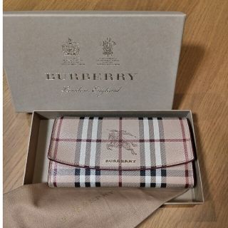 バーバリー(BURBERRY)のBURBERRY　ピンクチェック　長財布(財布)