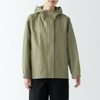 ■新品■ 無印良品 撥水フードジャケット/スモーキーグリーン/L