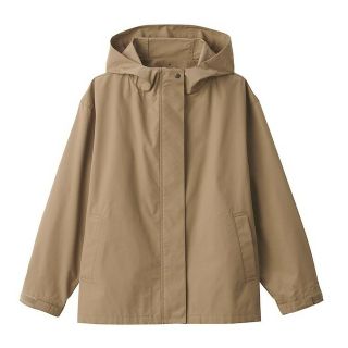 ムジルシリョウヒン(MUJI (無印良品))の●新品●  無印良品 撥水フードジャケット／ダークベージュ／Ｌ(ブルゾン)