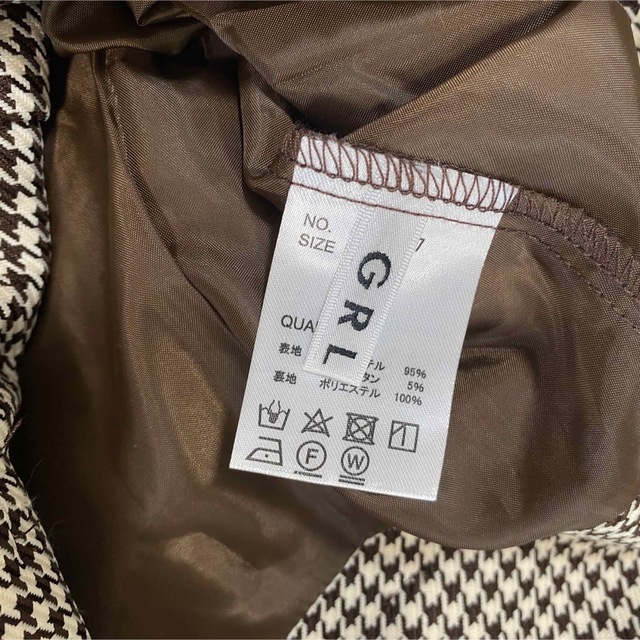 GRL(グレイル)のGRL ベルト付き千鳥柄フレアミニスカート レディースのスカート(ミニスカート)の商品写真