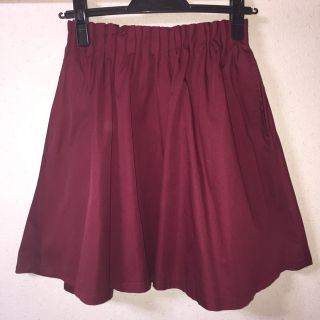 ローリーズファーム(LOWRYS FARM)の【美品】LOWRYS FARM ローリーズファーム 膝丈スカート ボルドー F(ひざ丈スカート)