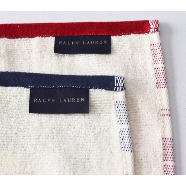 Ralph Lauren(ラルフローレン)の《ラルフ ローレン》新品 ポニー刺繍入り タオルハンカチ２枚セット 男女兼用 レディースのファッション小物(ハンカチ)の商品写真