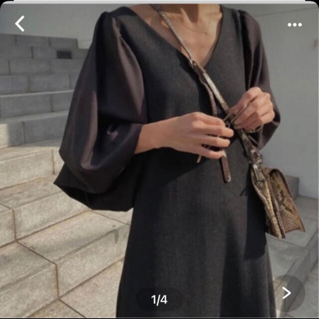 Ameri VINTAGE(アメリヴィンテージ)のAmeri VINTAGE CANOPY SLEEVE DRESS レディースのワンピース(ロングワンピース/マキシワンピース)の商品写真