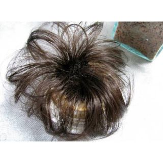 高品質　新品！未使用頭頂部付け毛ヘア医療用にも栗ブラウン長め★洗える男女兼用耐熱(その他)